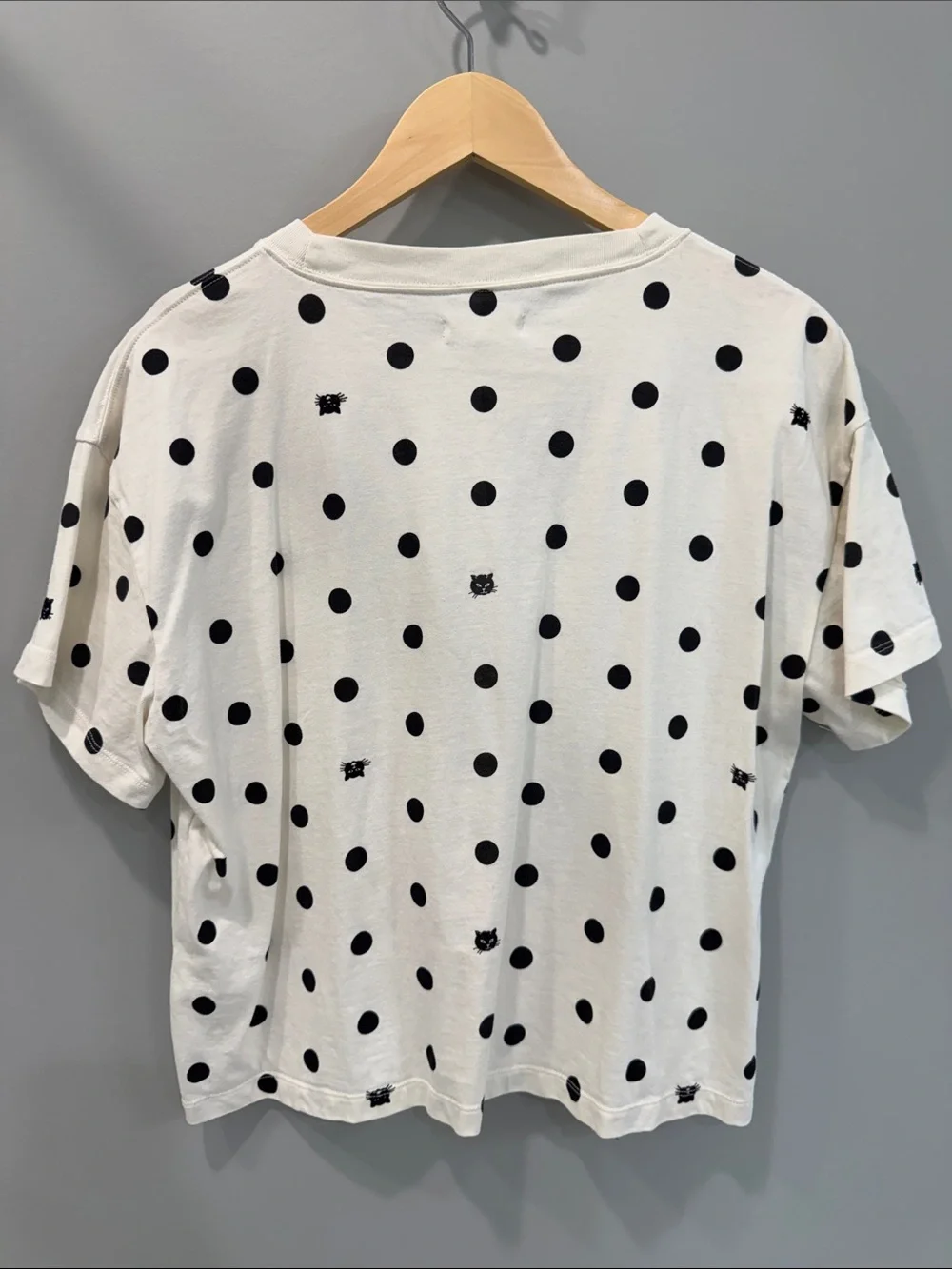 Madewell cat & polka dot print tee, large - Picture 4 of 6
